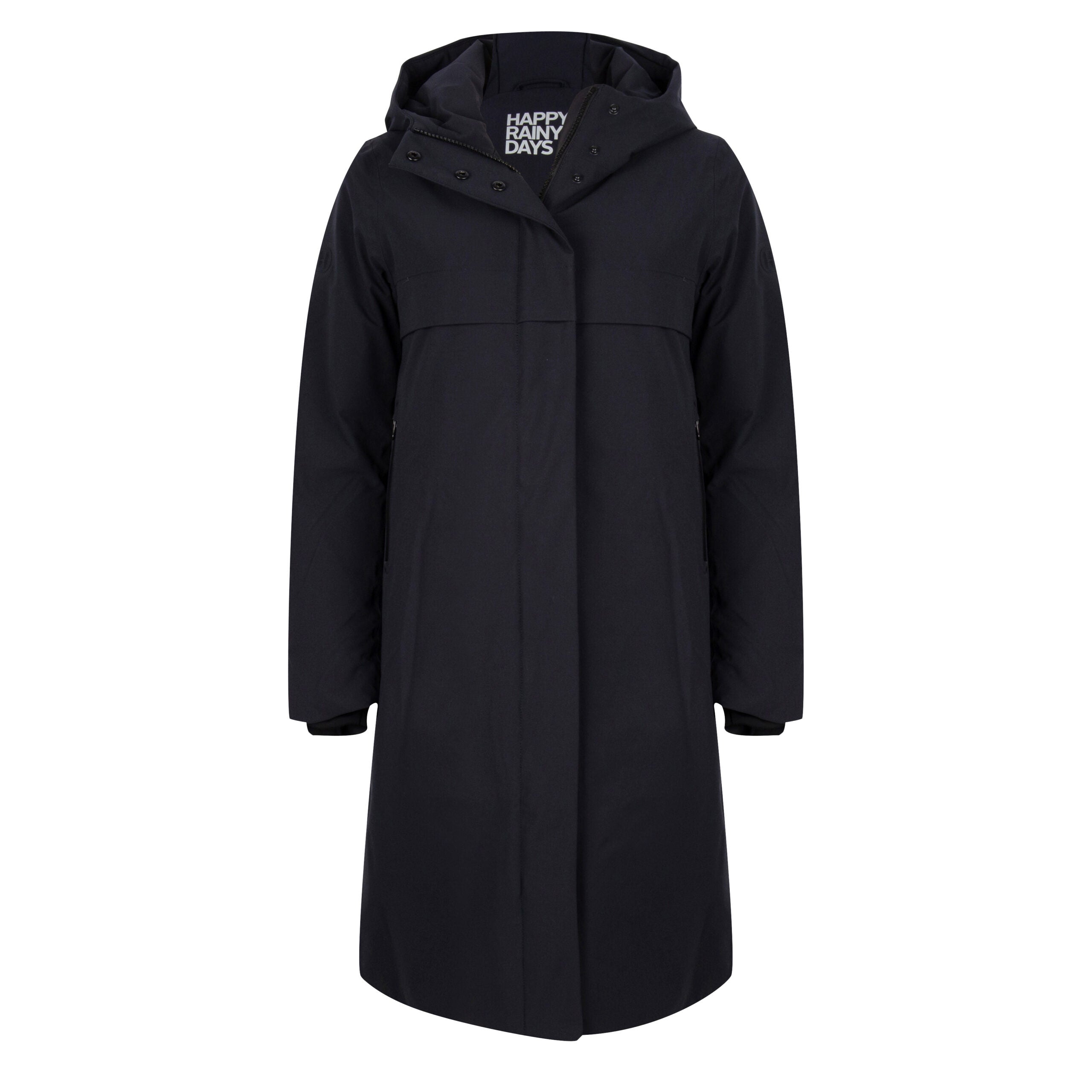 Winterjas Boston blue graphite product happy rainy days