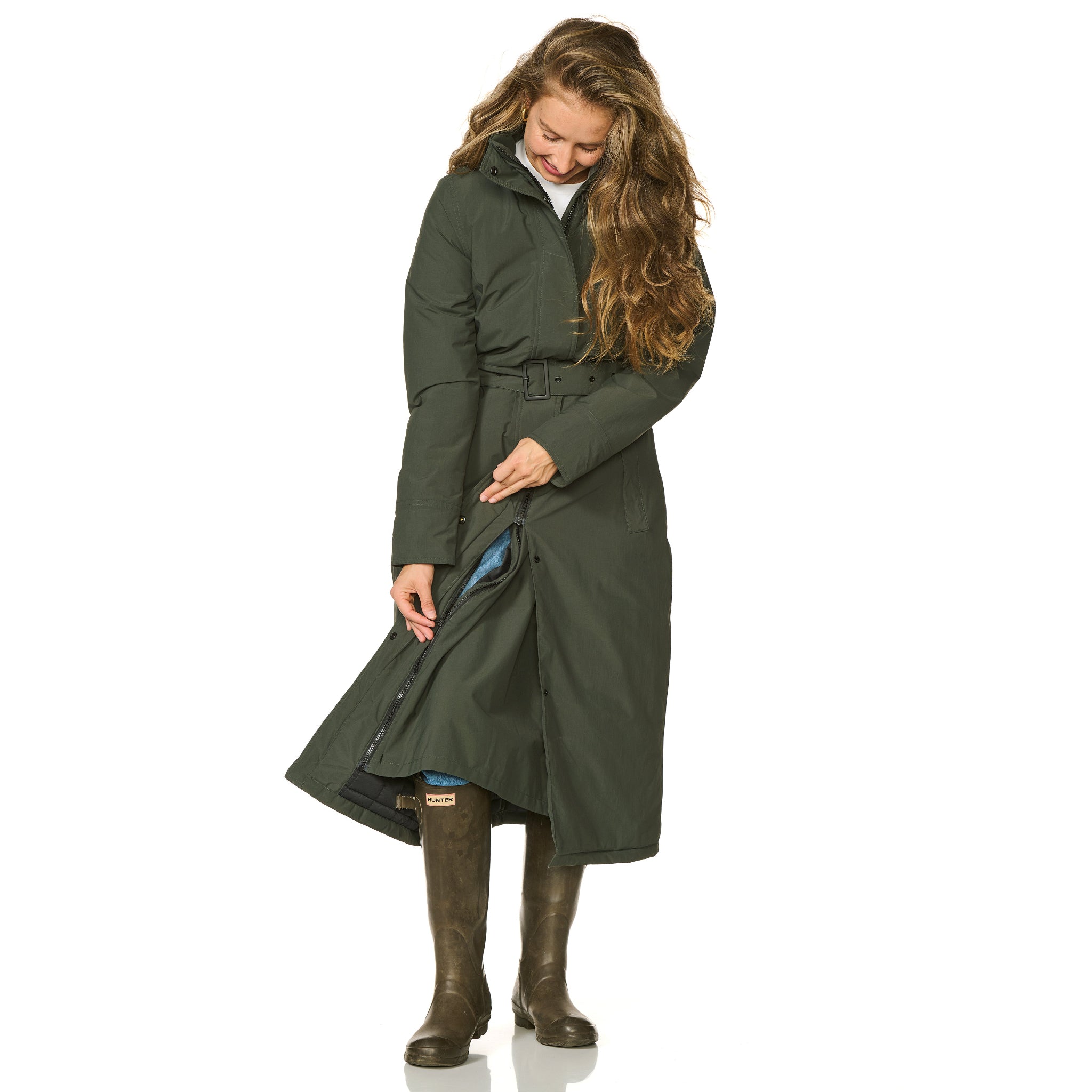 Winterjas Toronto donkergroen happy rainy days