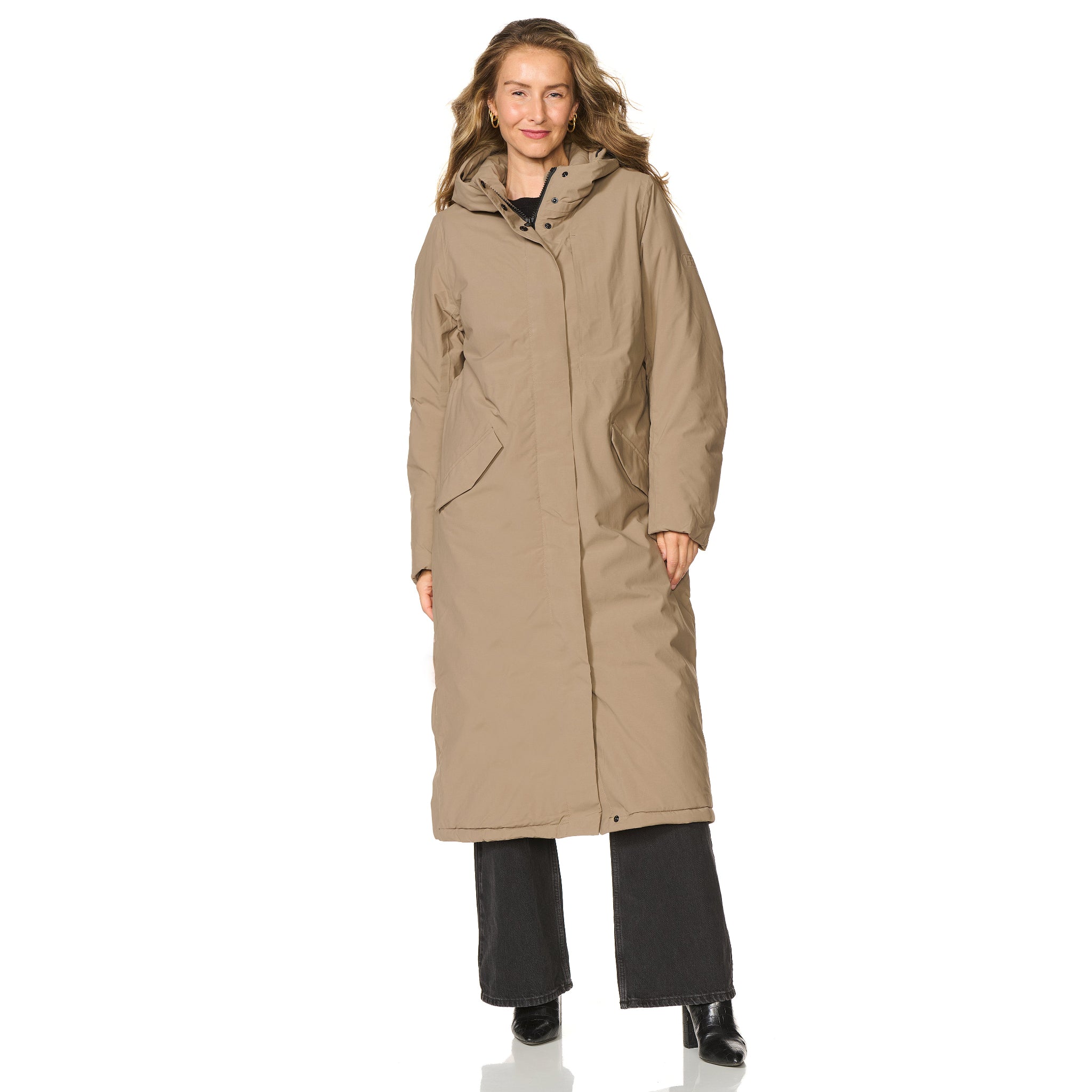 Winterjas Vancouver taupe happy rainy days